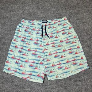 Burlebo Shorts Mens XL Fish Fin Swim Trunks Quick Dry Stretch Pockets Outdoor